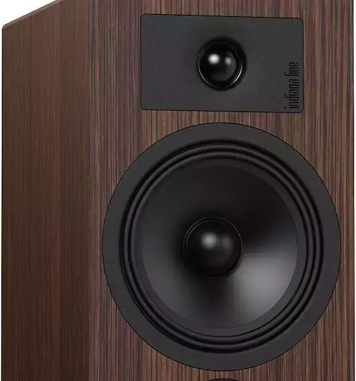 Indiana Line TESI 3 Paar Hi-Fi Lautsprecher Buch selbst 120W 2 Anzahl von Fahrern B18xT27.5xH34cm. Braun