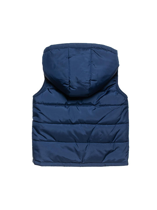 Alouette Kids Casual Jacket Sleeveless with Hood Navy Blue