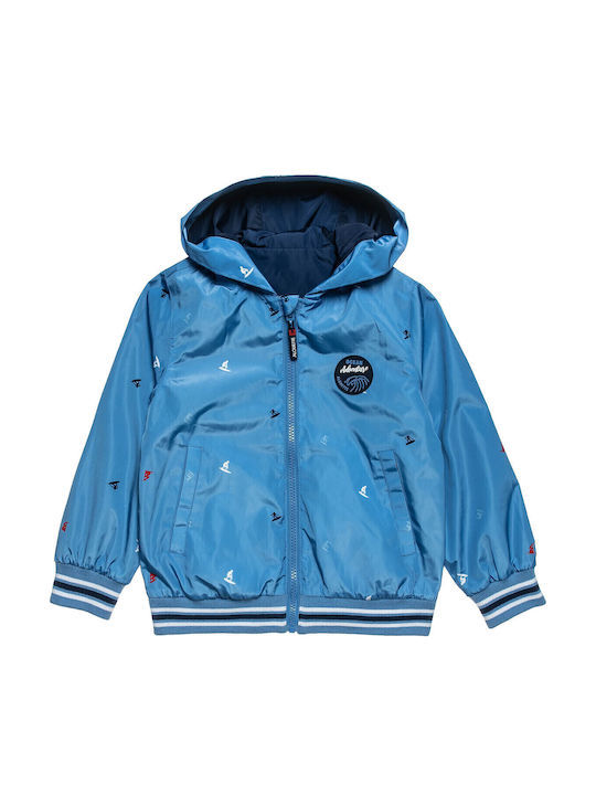 Kids' Casual Jacket Double Sided with Hood Blue