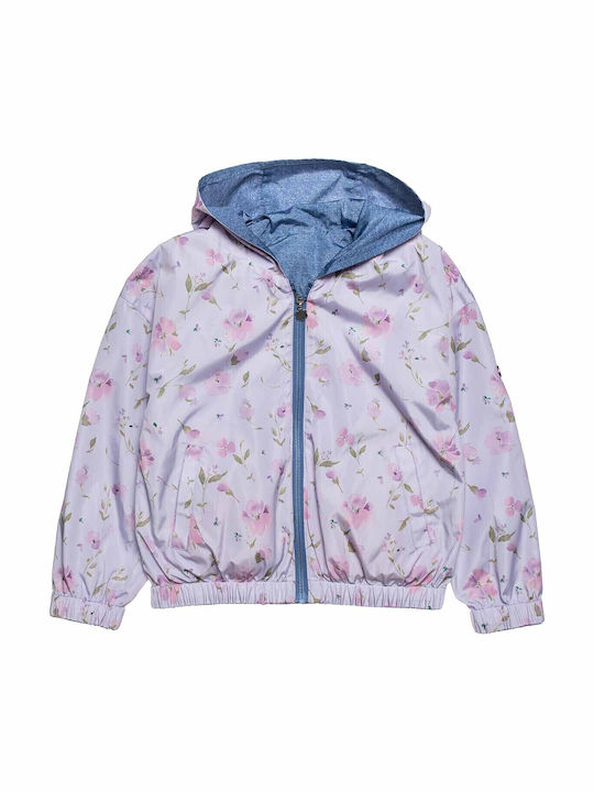 Kids' Casual Jacket Double Sided with Lining & Hood Multicolour