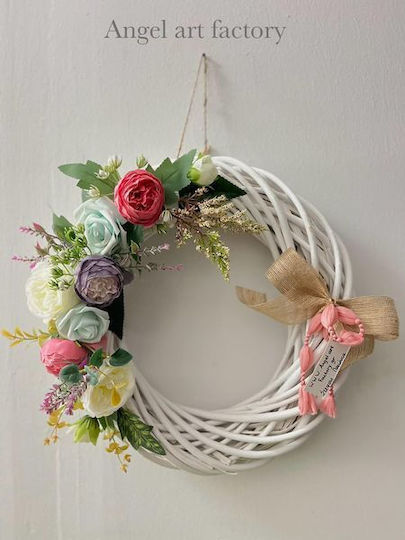 Decorative Wreath "White Pastel Flowers"