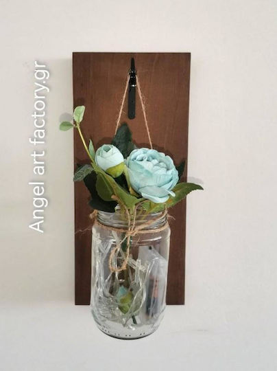 Decorative Wooden Wall Hanging "Flower Vase" Light