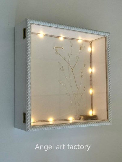 Hanging Square Wedding Crown Case White Gold