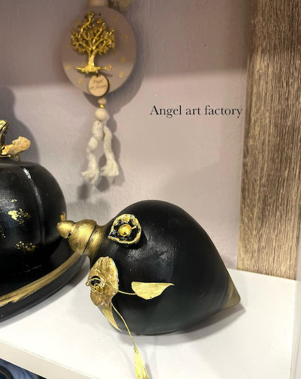Top decorativ din ceramică "negru-auriu"