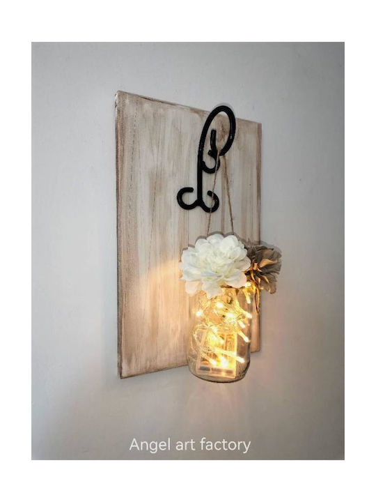 Decorative Wooden Wall-Mounted "Flower Vase" Light