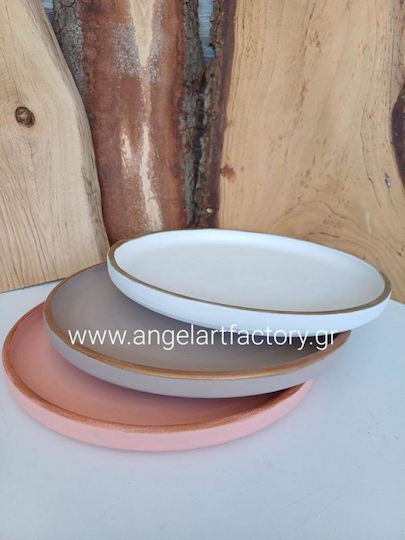 Platou din ceramică alb pur