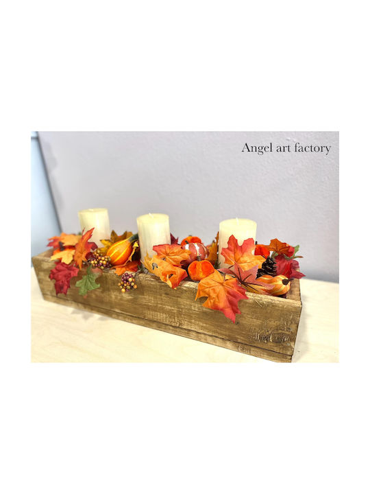 Autumn Composition Wooden Base
