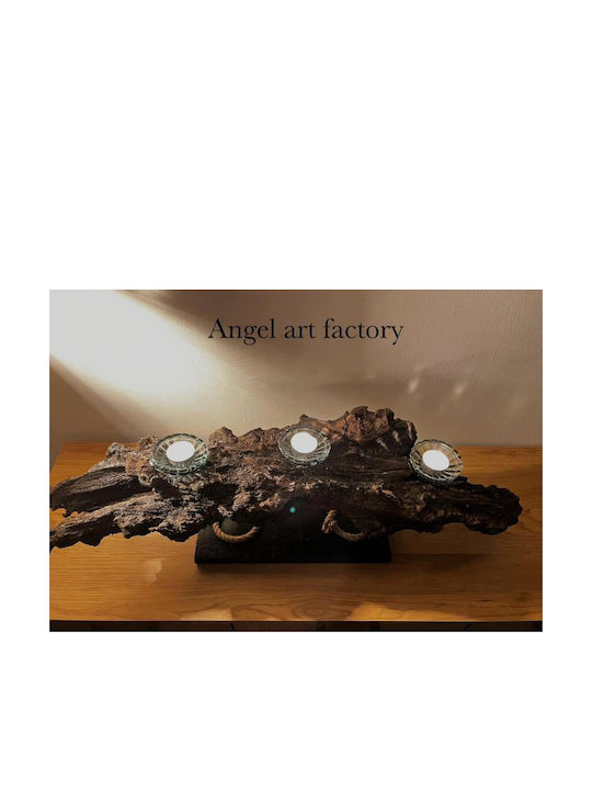 Decorative Driftwood Candle Holder Base