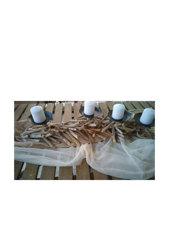 Decorative Candle Holder "Fishbone" Driftwood