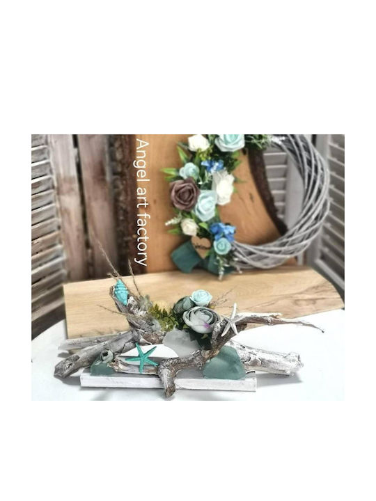 Driftwood Candle Holder Flowers