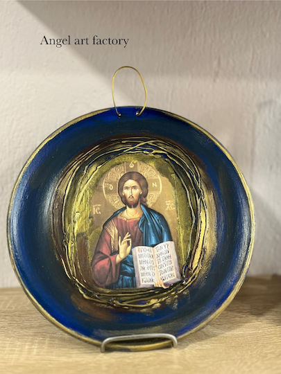 Keramikteller-Ikone "Christus"