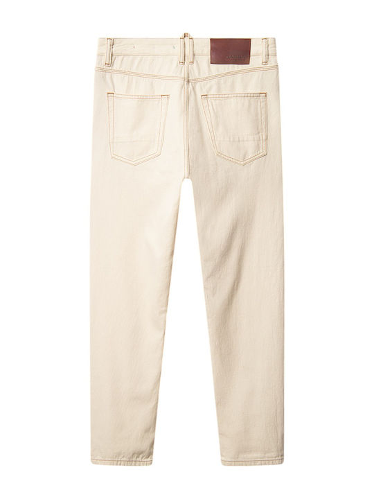 Herren Jeanshose mit Lose Tapered Anwendung Ecru
