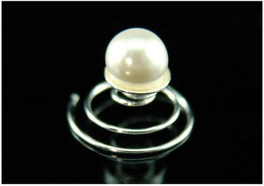 Bridal Set of 6 Hairpins with Pearl Sheet Olga Dimensions 0.9 X 0.9cm