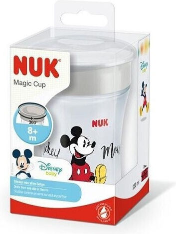 Nuk Baby Cup Magic Cup made of Plastic Gray Mickey Mouse 230ml for 8m+m+