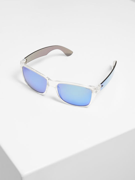 Urban Classics Unisex Sunglasses with Transparent Plastic Frame and Blue Mirror Lens TB3727-02582