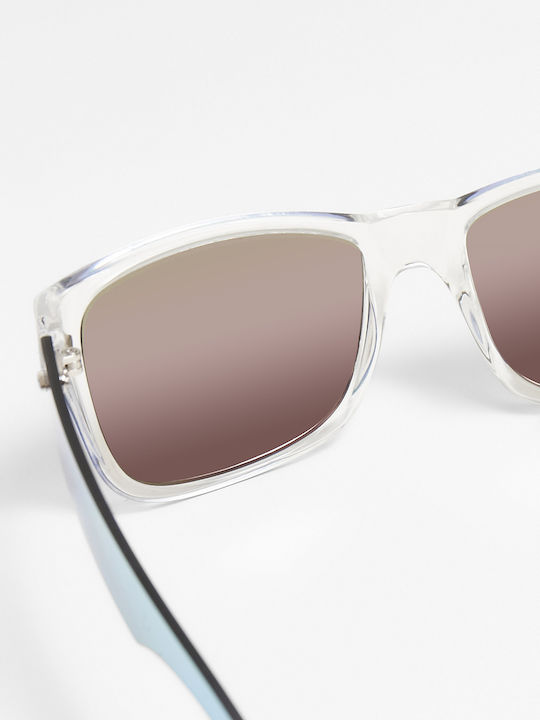 Urban Classics Unisex Sunglasses with Transparent Plastic Frame and Blue Mirror Lens TB3727-02582