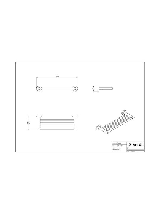 Suport pentru burete Verdi Sigma 3031766 bronz 30x10.5x4.4cm