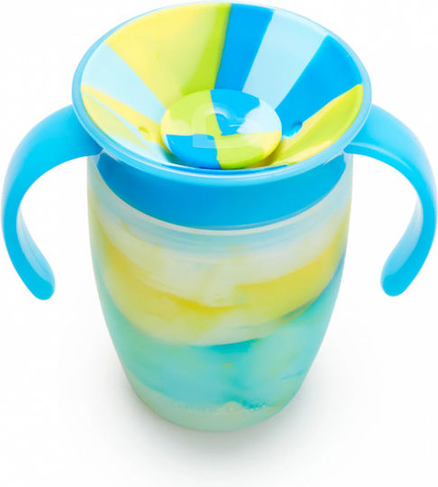 Munchkin Toddler Cup Miracle 360° Trainer Cup Tropical Swirl Made of Plastic Blue 207ml for 6m+