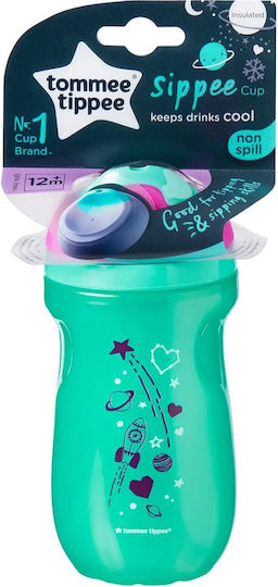 Tommee Tippee Παιδικό Ποτηράκι Sippee Cup από Πλαστικό Πράσινο 260ml για 12m+
