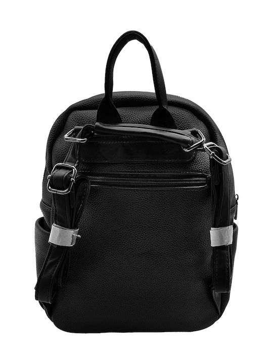 Leather Women's Bag Backpack Black