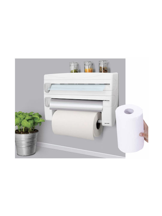 Distribuitor de role Montat pe perete Plastică Albă 24x9x9cm SUPORT44N1-white