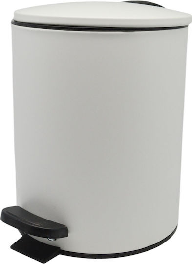 Καλαθι Μπανιου 5lt Inox Ασπρο Ματ Soft Close Ankor