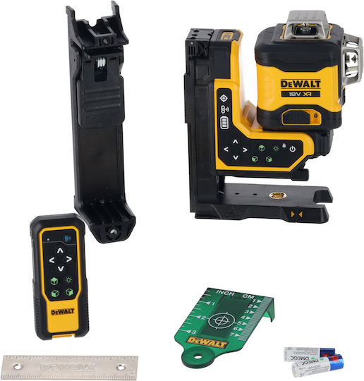 DEWALT Αυτορυθμιζόμενο Περιστροφικό Αλφάδι Laser Πράσινης Δέσμης 18V με Εύρος Εργασίας 100m