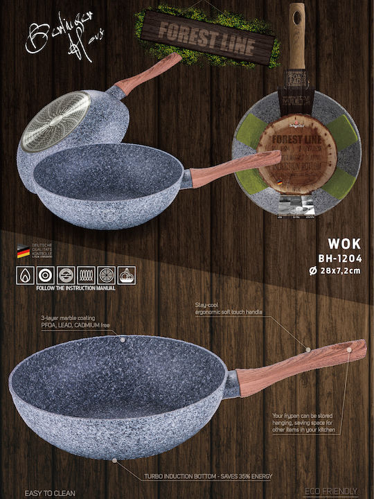 Berlinger Haus Forest Line Wok από Αλουμίνιο με Επίστρωση από Πέτρα 28cm