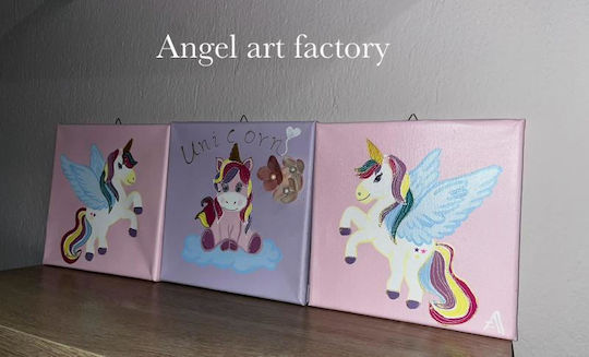 Kids Framed Wall Painting Set 3pcs 20x20cm