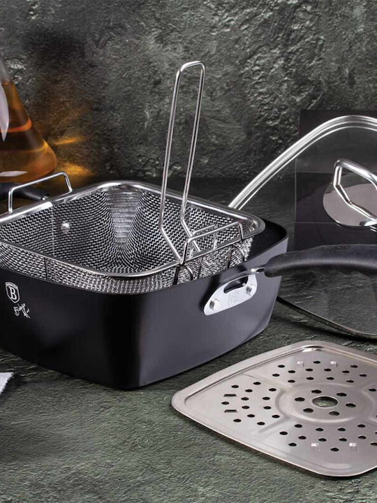 Berlinger Haus Black Professional Line Aluminum Pan with Lid with Non-Stick Interior Coating 9cm