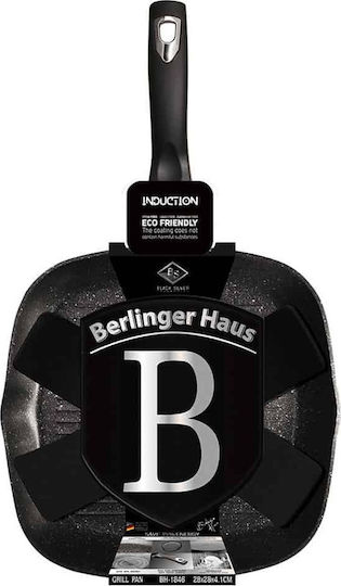 Berlinger Haus Black Silver Collection Grill aus Aluminium mit Steinbeschichtung 28cm