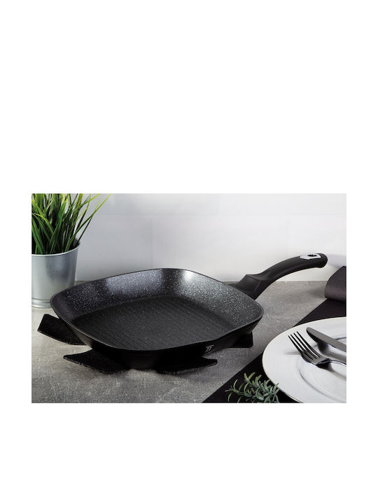 Berlinger Haus Black Silver Collection Γκριλιέρα από Αλουμίνιο με Επίστρωση από Πέτρα 28cm