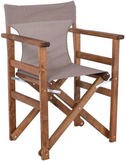 Regiestuhl Walnut, Sand Beige 52x28x105cm