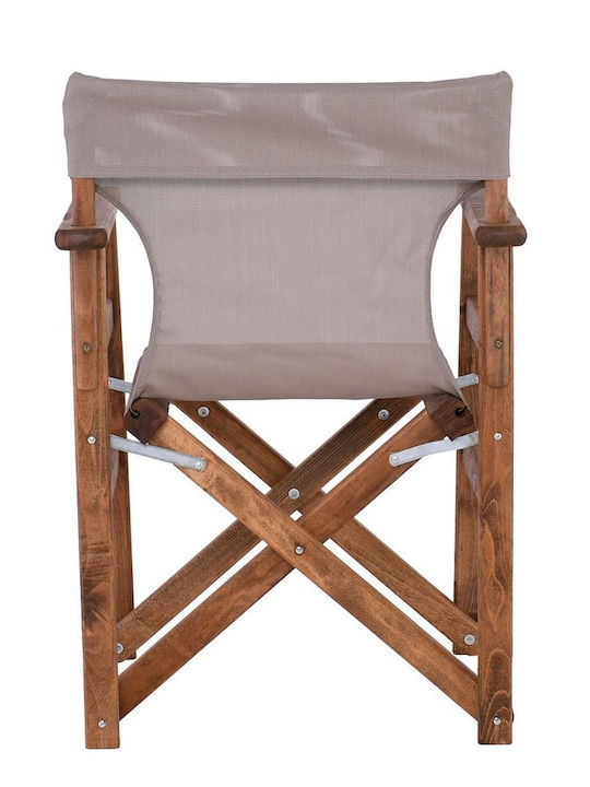 Scaun de regizor Lemn Walnut, Sand Beige 52x28x105cm