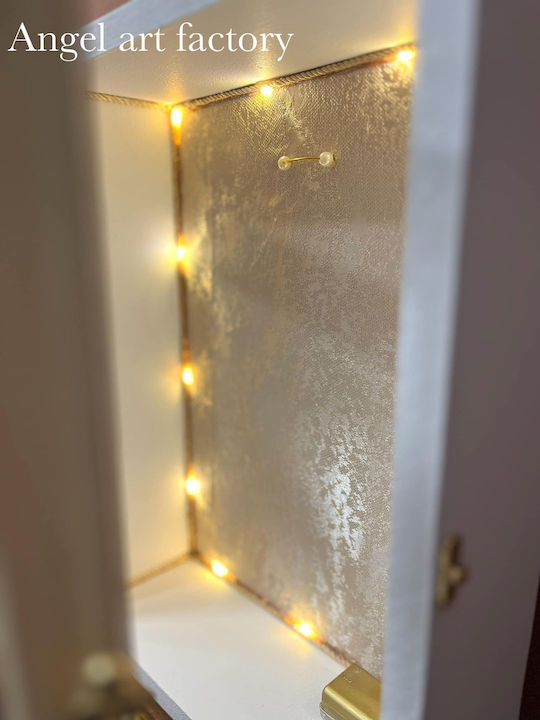 Hängender Hochzeitskronen-Koffer "Barock Gold" Vertikal