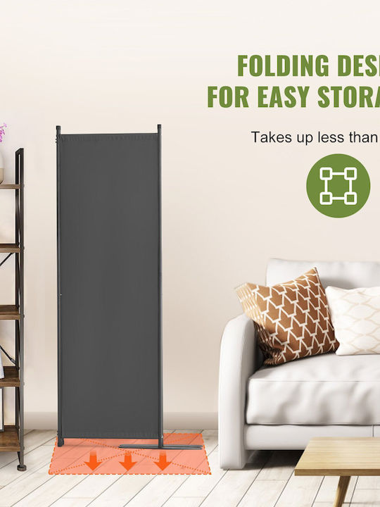 Vevor Room Divider 4-panel Πτυσσόμενη Οθόνη Privacy Fabric Partition Office Γκρι
