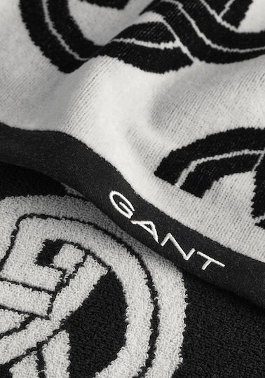 Gant Πετσέτα Θαλάσσης Βαμβακερή Μαύρη 180x100εκ.