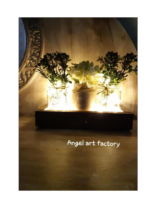 Set mit Tablett und Blumenvase
