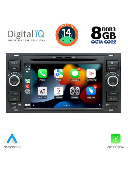 Digital IQ Auto-Audiosystem 2004-2008 (Bluetooth/USB/AUX/WiFi/GPS/Apple-Carplay/Android-Auto) mit Touchscreen 7"