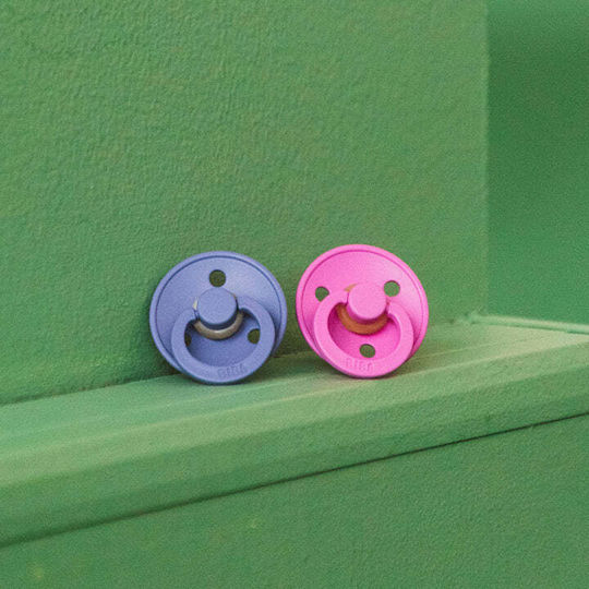 Bibs Colour Πιπίλες Καουτσούκ Bubblegum / Peri για 0-6 μηνών 2τμχ