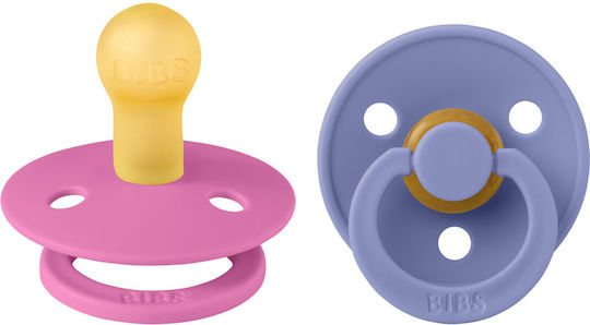 Bibs Colour Πιπίλες Καουτσούκ Bubblegum / Peri για 0-6 μηνών 2τμχ