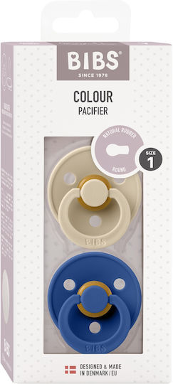 Bibs Colour Πιπίλες Καουτσούκ Vanilla / Cornflower για 0+ μηνών 2τμχ