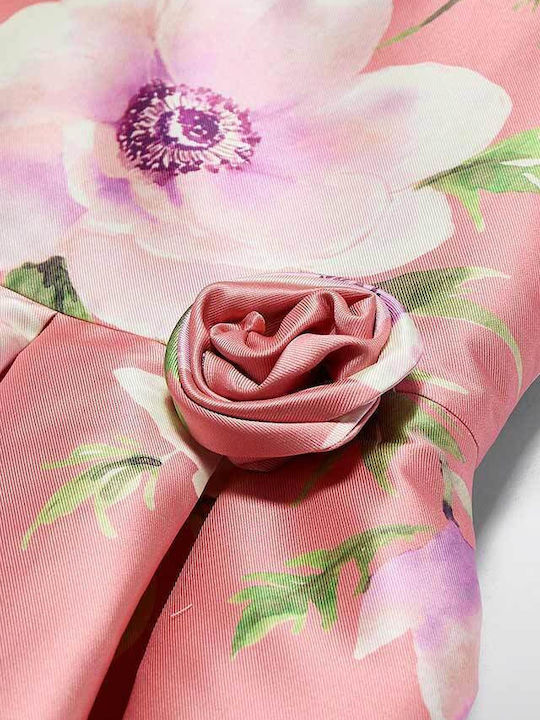 Kinderkleid Ärmellos Tüll Blumen Rouge