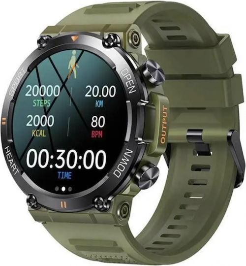 Smartwatch Cu Ritm Cardiac Kaki Large