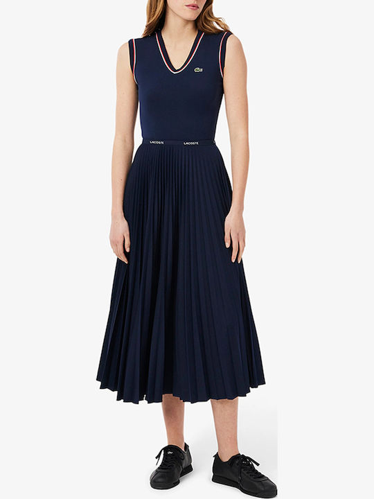 С висока талия Maxi Пола Navy Blue
