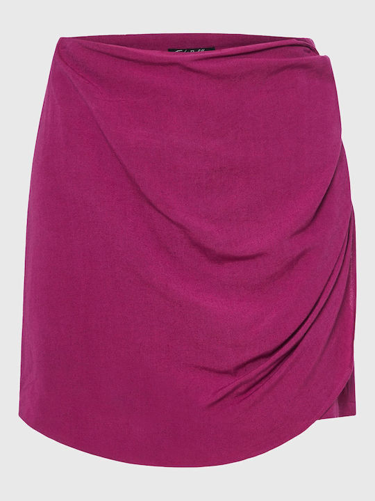 Women's Linen Skirt-Shorts High-waisted GRAPE