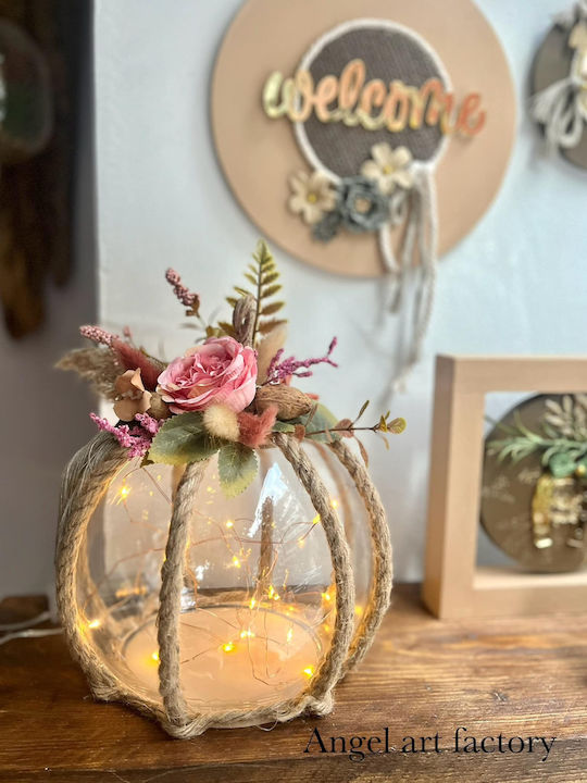 Large Decorative Glass Pumpkin Light