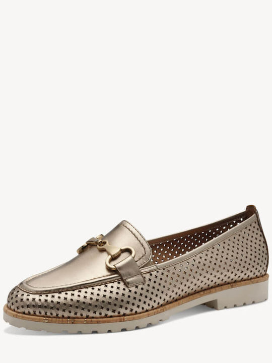 Leather Women's Loafers Bronze