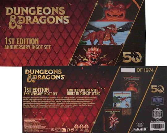 Dungeons & Dragons 50th Anniversary 1st Edition Book Cover Ingot Set