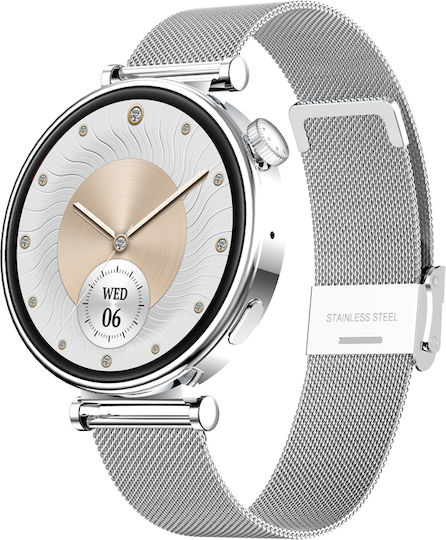 Riversong Glow Smartwatch mit Pulsmesser (Silber)